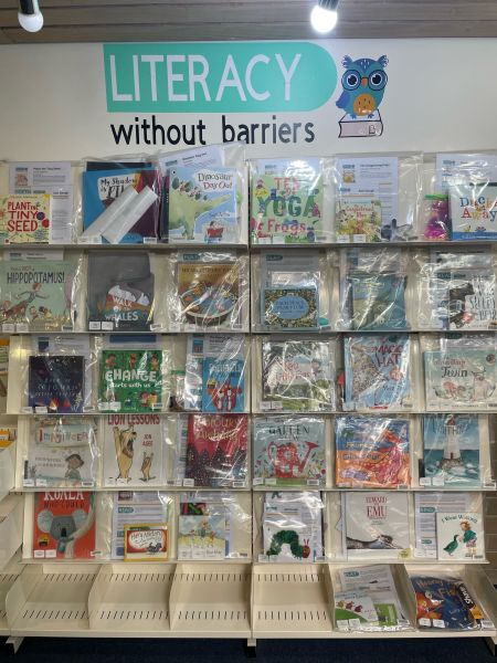 Kingston Library display of Literacy without barriers