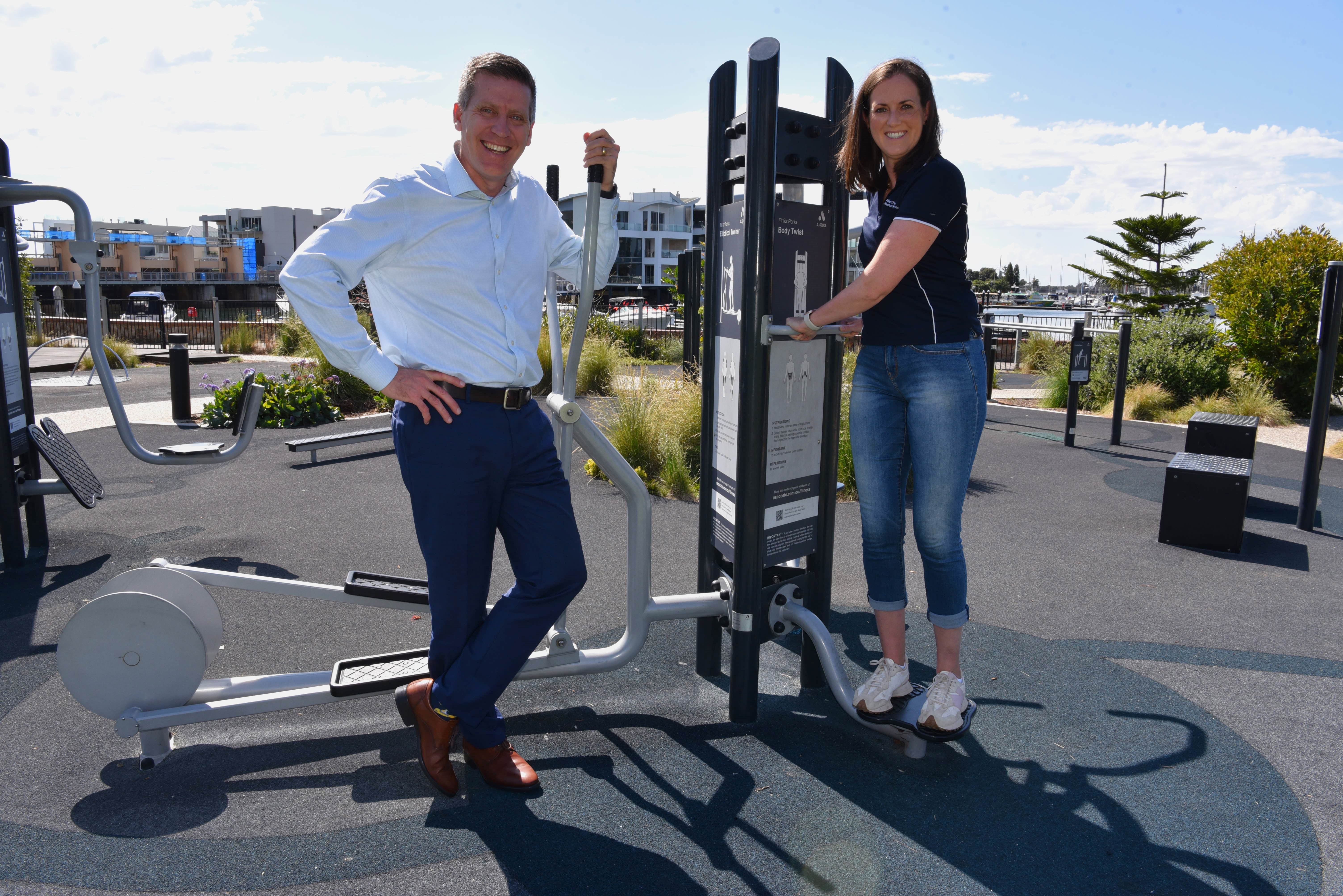 Outdoor fitness equipment Wigley Reserve