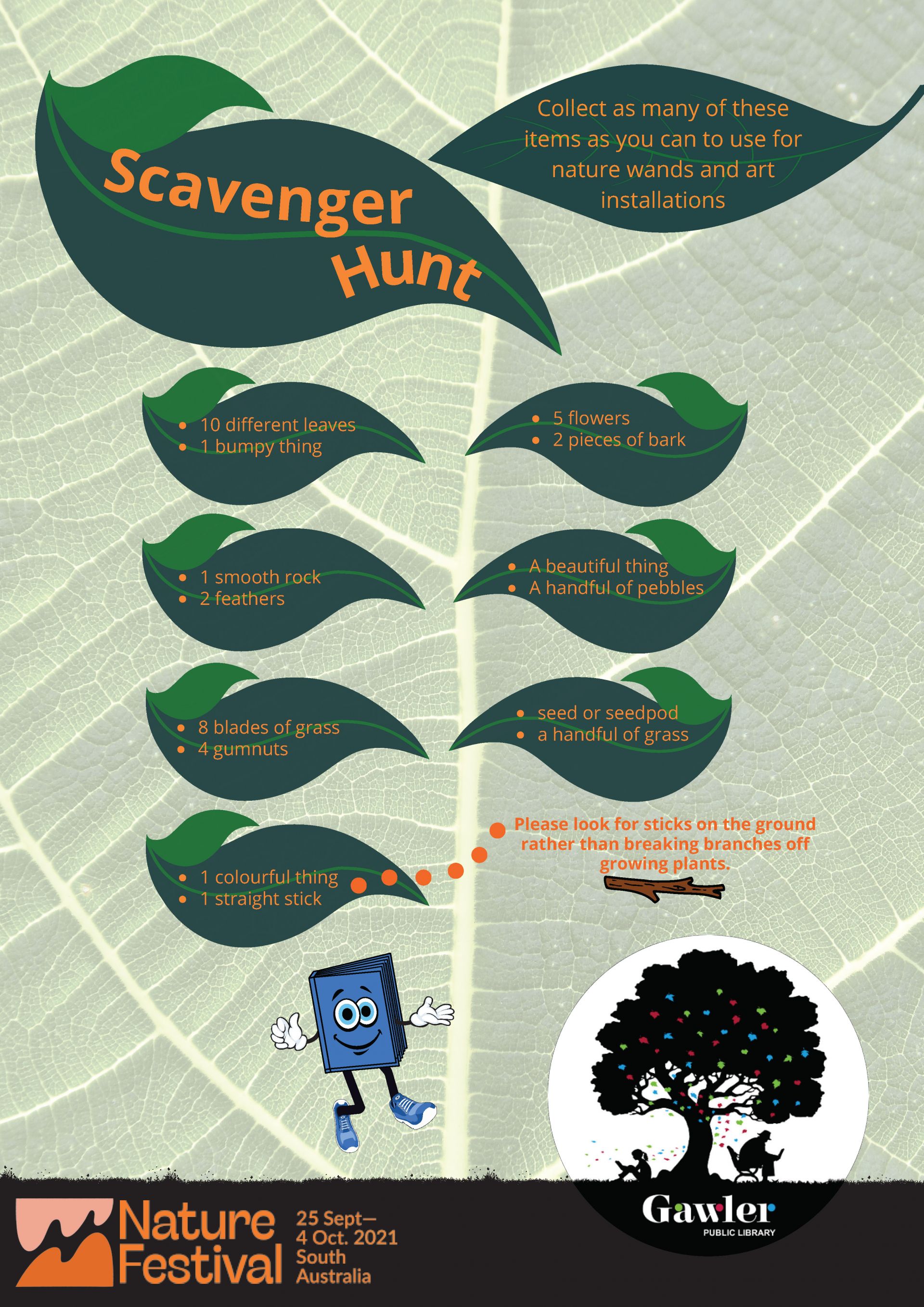 Example of the Scavenger hunt flyer