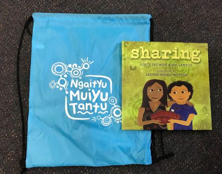 Example of the book bag and book distributed as part of this project