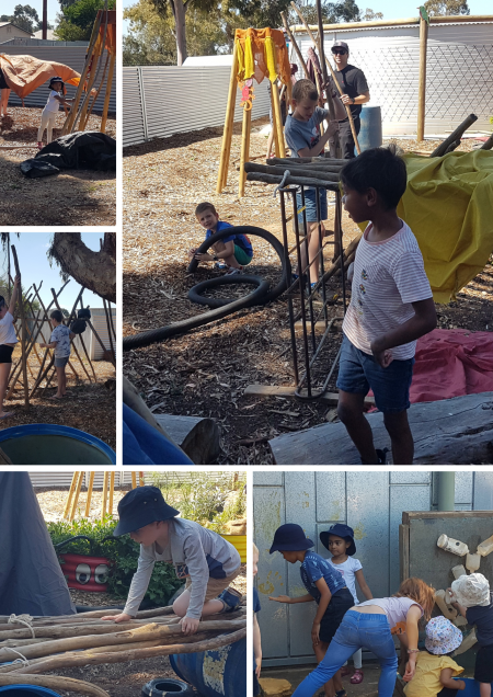 Activity Garden - collage of images of activities in the garden