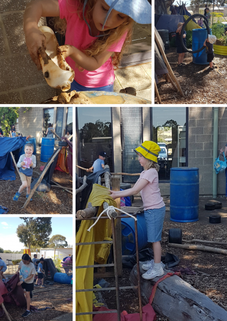 Activity Garden - collage of images of activities in the garden