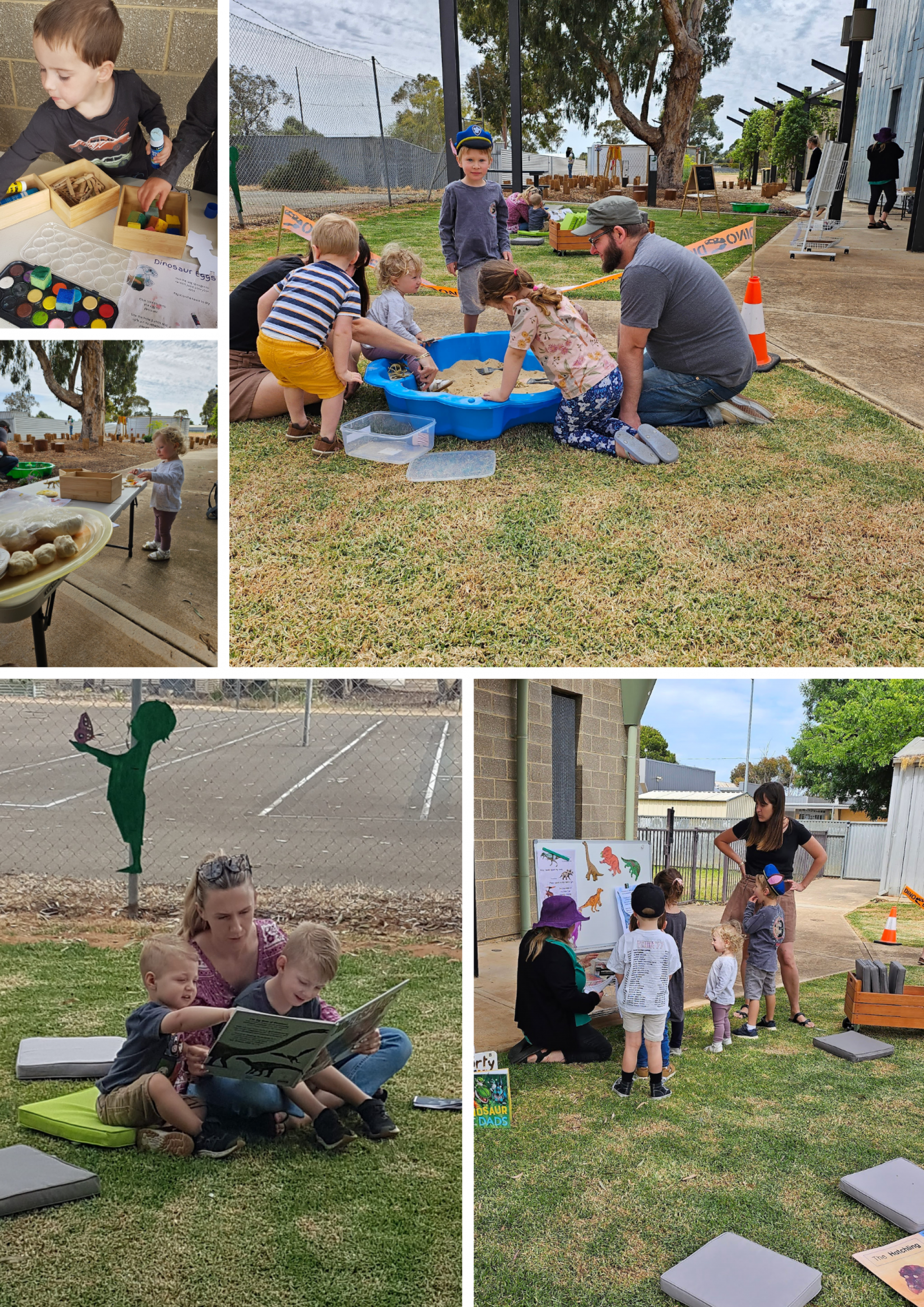 Activity Garden - collage of images of activities in the garden